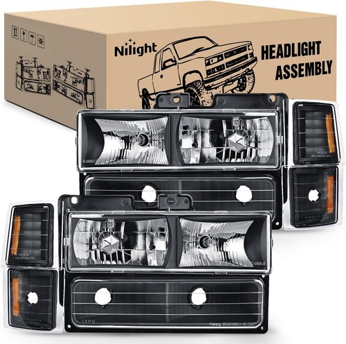 Nilight Headlight Assembly for 1994 1995 1996 1997 1998 Chevy Silverado Tahoe - Foto 25 di 56