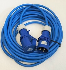 16A or 32A 4mm BLUE ARCTIC 240v Hook Up Marina Generator Extension Cable 1m -40m