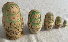 Handmade Russian Nesting Dolls Set 5 Piece