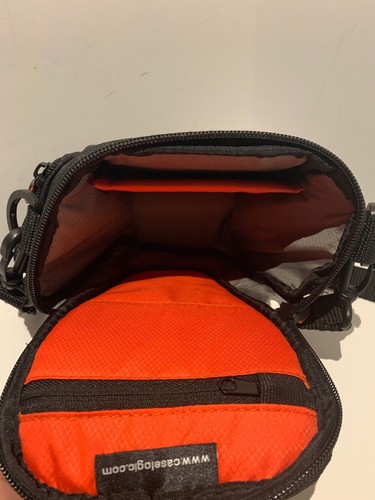 Case Logic camera bag. NEW w tags. Black with orange interior. (DCB-304) 4 zips. - Picture 3 of 3