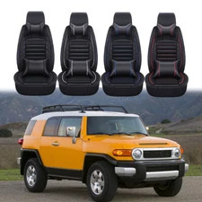 For Toyota FJ Cruiser Car 5 Seat Covers PU Front & Rear Deluxe Leather Protector