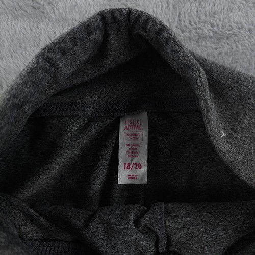 Justice Active Leggings Girls 18 20 Gray Stretch Moisture Wicking Casual - Picture 4 of 11