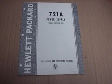 HP 721A Serials 024- Power Supply Operating and Service Manual 1961