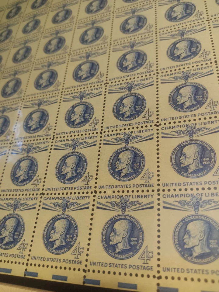 Scott #1147, MNH, Full Sheet, FDC, Champion of Liberty, Thomas Masaryk, 1960 - Image 2 of 2