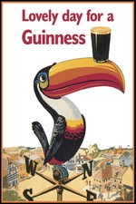 Lovely Day For A Guinness Tucan Vintage Advertising Wall Home - POSTER 20"x30"