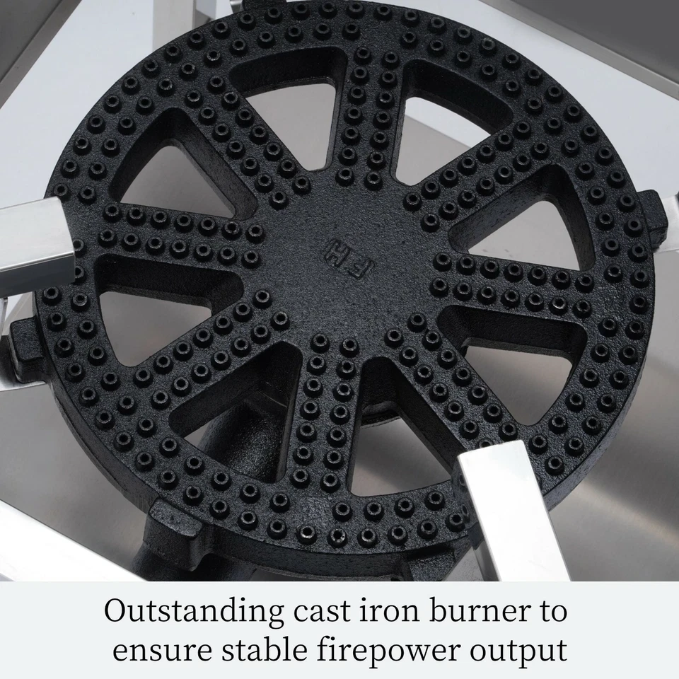 不锈钢 200,000 BTU 丙烷燃烧器燃气灶户外烹饪 — 第 4/4 张图片