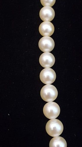 Superb Single Strand Graduated Culture Pearl Princess Necklace w 9ct Gold Clasp - Picture 4 of 24