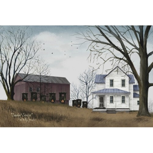 Billy Jacobs Canvas Print SUNDAY SERVICE 12"x18" Amish Buggy Inspirational - Picture 2 of 2