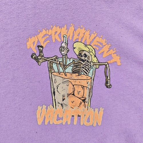 Cactus & Skull Permanent Vacation T Shirt Skateboard Grim Reaper Mens Size Large - Picture 3 of 7