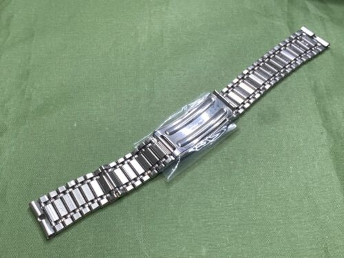 original New MIDO 18 MM Silver Tone Stainless Steel Watch Band - Picture 2 of 12