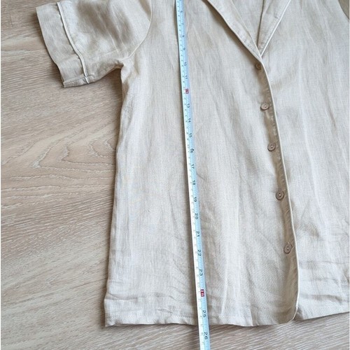 Intimissimi Cream Yacht Night Linen Short Sleeve Night Shirt Top, size S - Picture 4 of 5