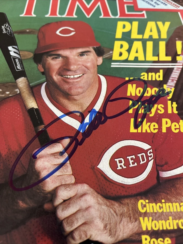 Pete Rose Signed Time Magazine NO Label PSA/DNA,Aug 1985 Newsstand Auto,(B119) - Image 2 of 3