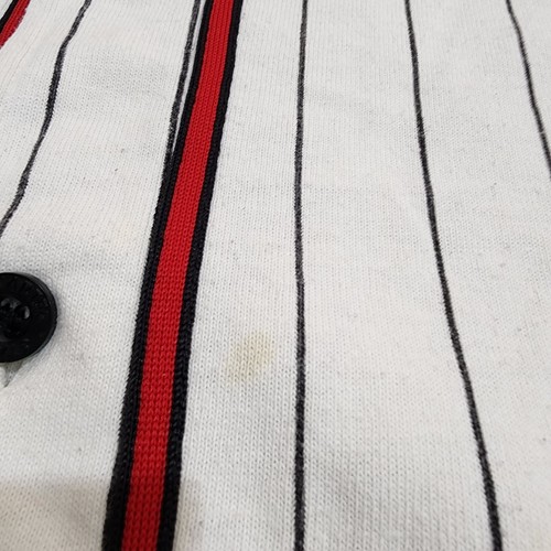 Vtg 90' Chicago Bulls Baseball Jersey Men L Starter Pinstripe Embroidered READ - Picture 9 of 14
