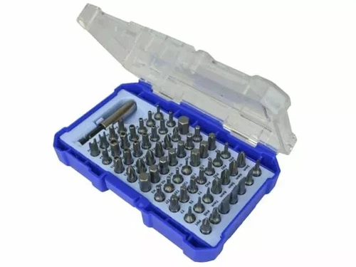 Faithfull 61Piece Screwdriver Bit Set – Chrome Vanadium, Security&Precision Bits