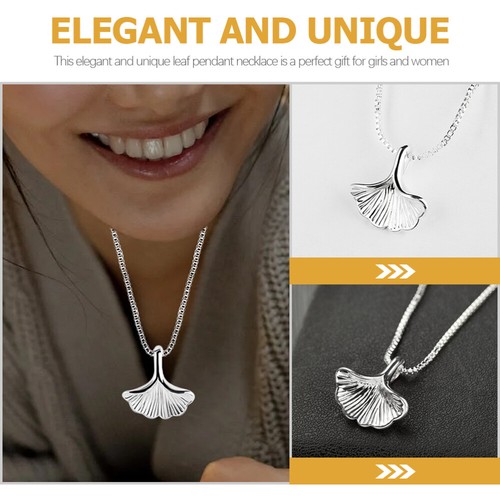 Ginkgo Biloba Necklace Woman Leaf Clavicle Chain Pendant for Women - Picture 5 of 10