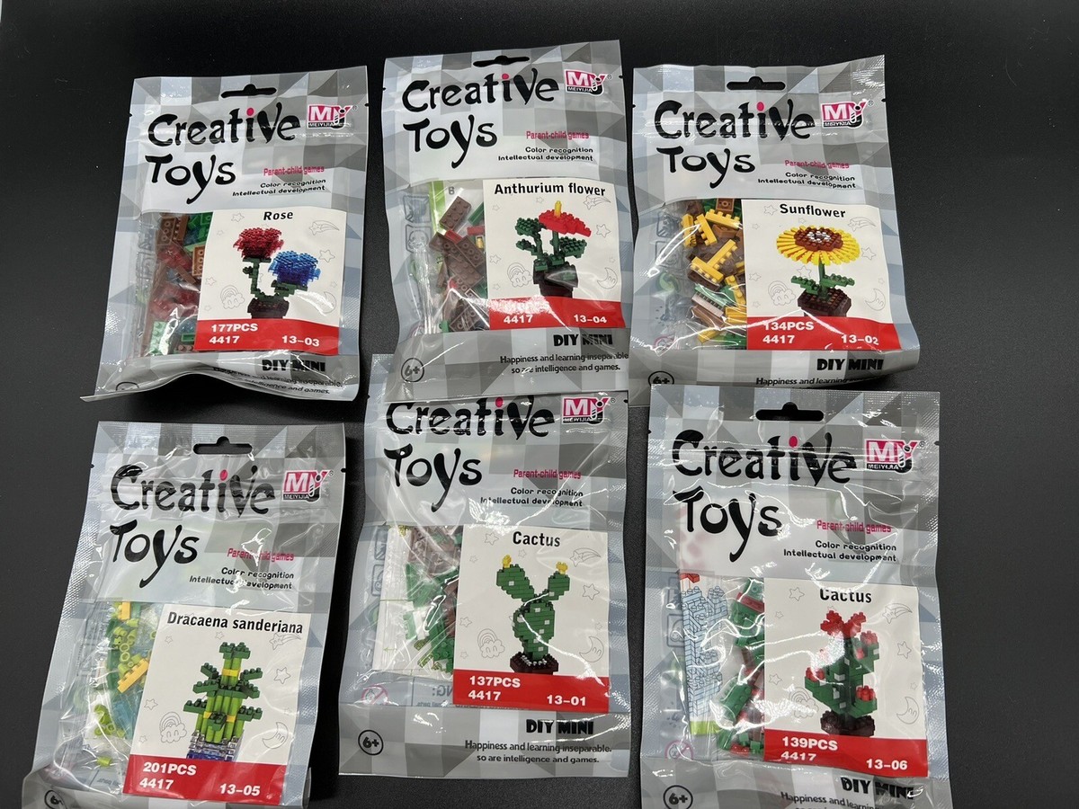 Creative Toys by Meiyijia- Plant Mini Building Blocks 6 Sets | eBay