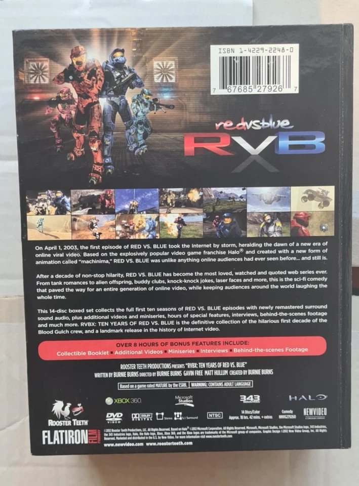 *RARE* HALO 10 Years of Red vs. Blue (DVD, 14-Disc set) - Image 2 of 4
