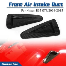 For Nissan R35 GTR Carbon Fiber Hood Vent Insert Bonnet Air Intake Duct 2008-20