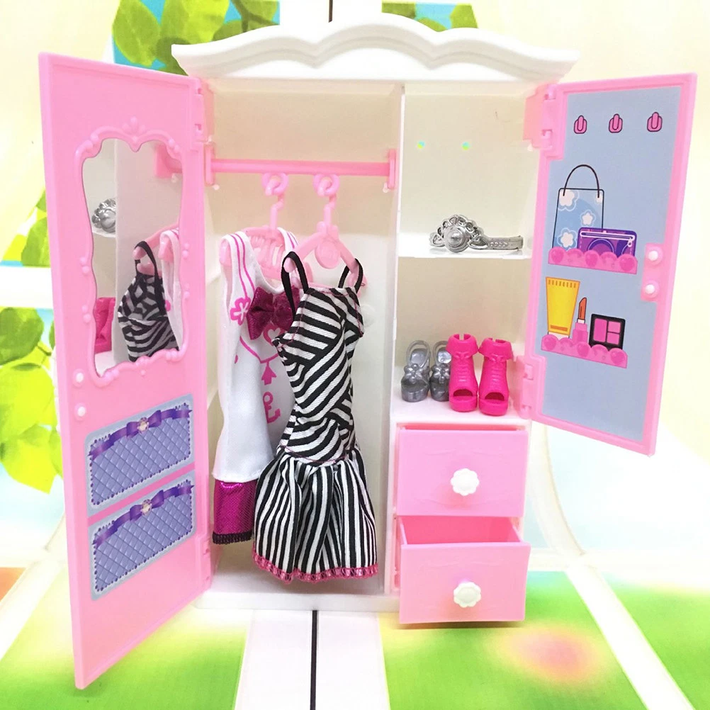 Princess bedroom furniture closet wardrobe for dolls toys girl