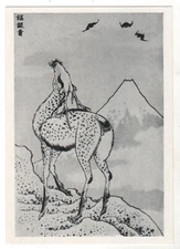 1961 DEER album "100 views of Mount Fuji" ART Hokusai Japan RUSSIAN POSTCARD Old