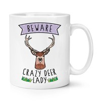 Beware VerrüCkte Hirsch Damen 284Ml Becher Tasse - Lustig