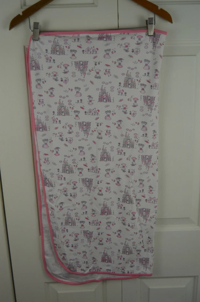 Manta Bebé Castillo Princesa Rosa The Children's Place Blanco Gris Tiara Nubes  Foto 4 de 4