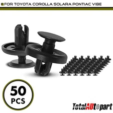50Pcs Front Fender Bumper Retainer Clips for Toyota Prius 7mm Nylon Push-Type