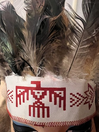 VINTAGE 1960's Made By The Cherokees NATIVE AMERICAN HEAD DRESS only - Picture 8 of 10