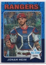 Jonah Heim 2024 Topps Heritage Baseball Blue Speckle Refractor