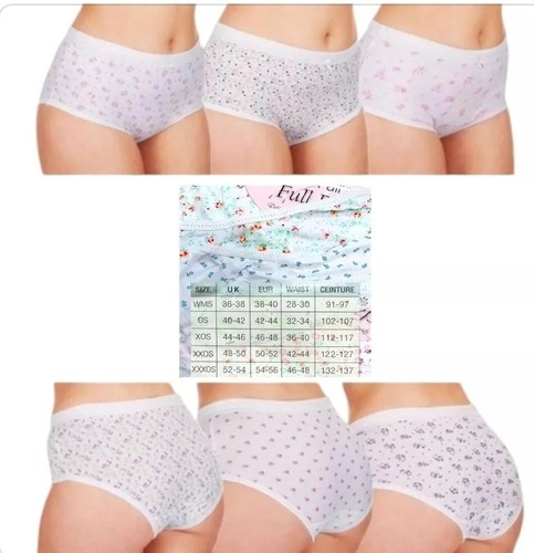 Pack de 6-12 calzoncillos maxi para damas, ropa interior 100 % algodón calce cómodo completo, talla 10-24 - Imagen 2 de 9