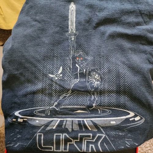Vintage Zelda Mens T Shirt XL Black Graphic Y2k Rare - Picture 6 of 7