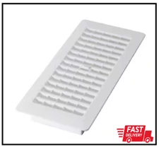 4 x 10 Inch Plastic Floor Register HVAC Vent Cover White