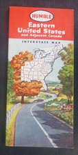 1956 Eastern United States road map Humble oil gas pre interstate