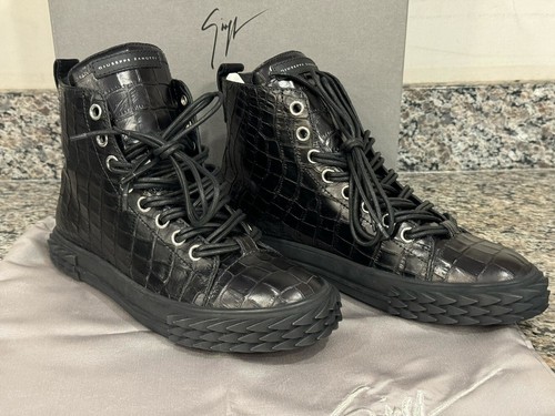 Giuseppe Zanotti Braky Print High Top Black Sneakers Size 42 EU Men VWG 338349 - Picture 2 of 7