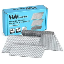 16 Gauge Angled Finish Nails 20-Degree 900-Pack 1-1/4"-300 2"-300 2-1/2"-300 ...