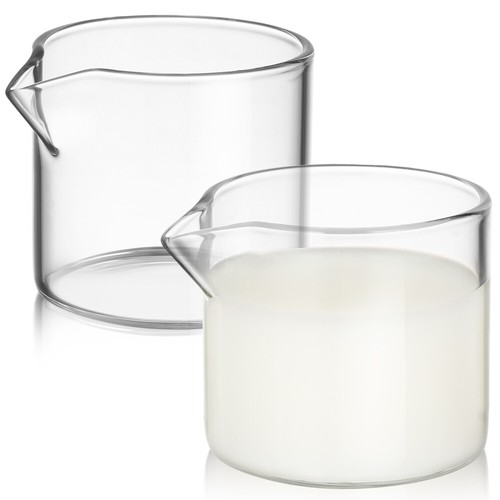 2 Pcs Milk Can Coffee Cup Clear Small Jug Baby Travel Container Glass