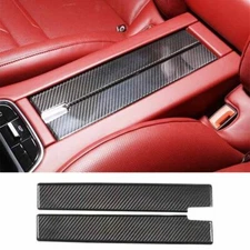 2PCS For Porsche Panamera Dry Carbon Fiber 2017-2021 Rear Storage Box Cover Trim