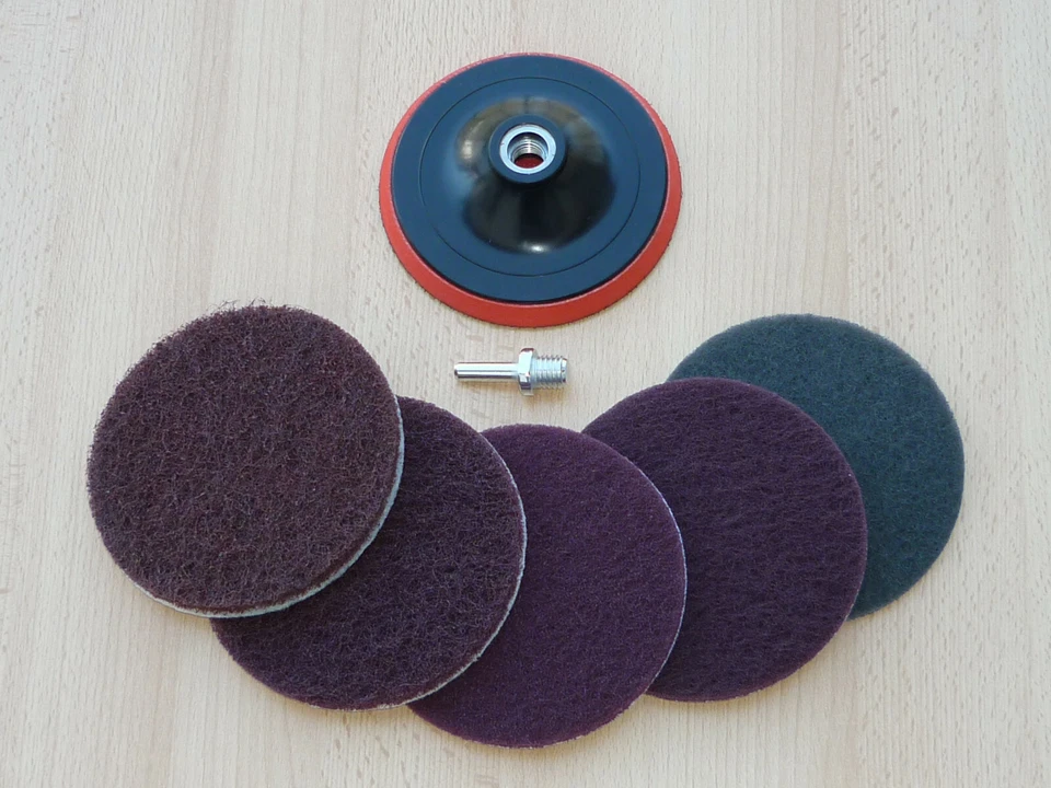 Klett- Schleifvlies 125mm K80-600 Schleifscheiben Schleifpads Klettschleifteller