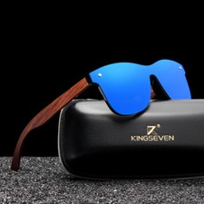 KINGSEVEN Natural Wooden Sunglasses Men Polarized Fashion Original Sun Glasses