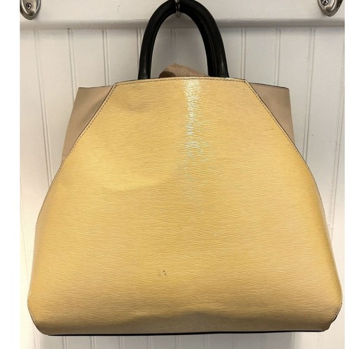 Pour La Victoire Yellow and Cream Origami Handbag - Picture 2 of 11