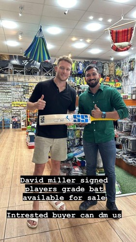 David Miller Unterzeichner maßgeschneiderter englischer Weiden-Cricketschläger (Spielerklasse)