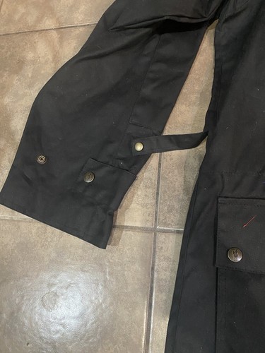 Outback Trading Co Oilskin Duster Jacket Extra Large Black Zip Trench Waterproof - Picture 3 of 7