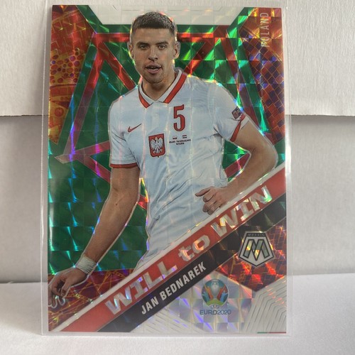 2020-21 Panini Mosaic UEFA Euro Will to Win Green Mosaic Jan Bednarek #14 - Picture 1 of 2