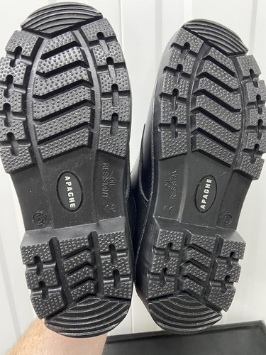 Scarpe da lavoro Apache stivali punta acciaio pelle nera uk taglia 5 - Foto 5 di 5
