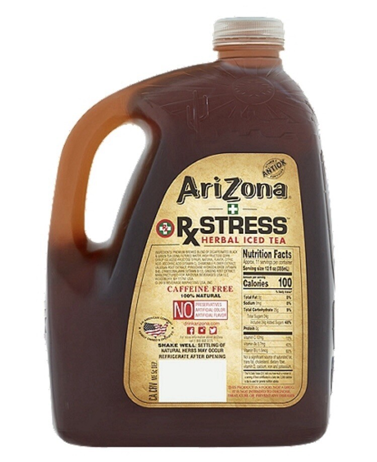 Arizona Herbal Iced Tea RX Stress Flavored Sharing Size eBay