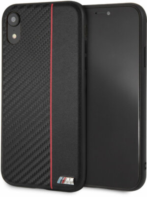 IPhone XR CG MOBILE BMW M COLLECTION Black Carbon PU Red Stripe