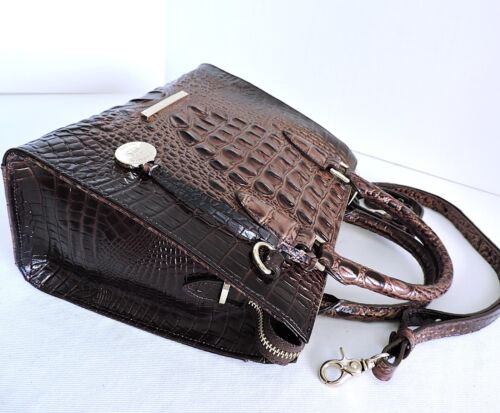 🌹Borsa a tracolla convertibile Brahmin Anywhere marrone bronzo pelle brunello nuova con etichette * HTF - Foto 3 di 13