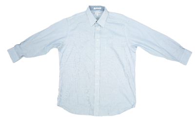 Paul Fredrick Mens Blue Striped Long Sleeve Button Up Dress Shirt 16.5 - 32 | eBay Paul Fredrick Mens Blue Striped Long Sleeve Button Up Dress Shirt 16.5 - 32 | eBay
