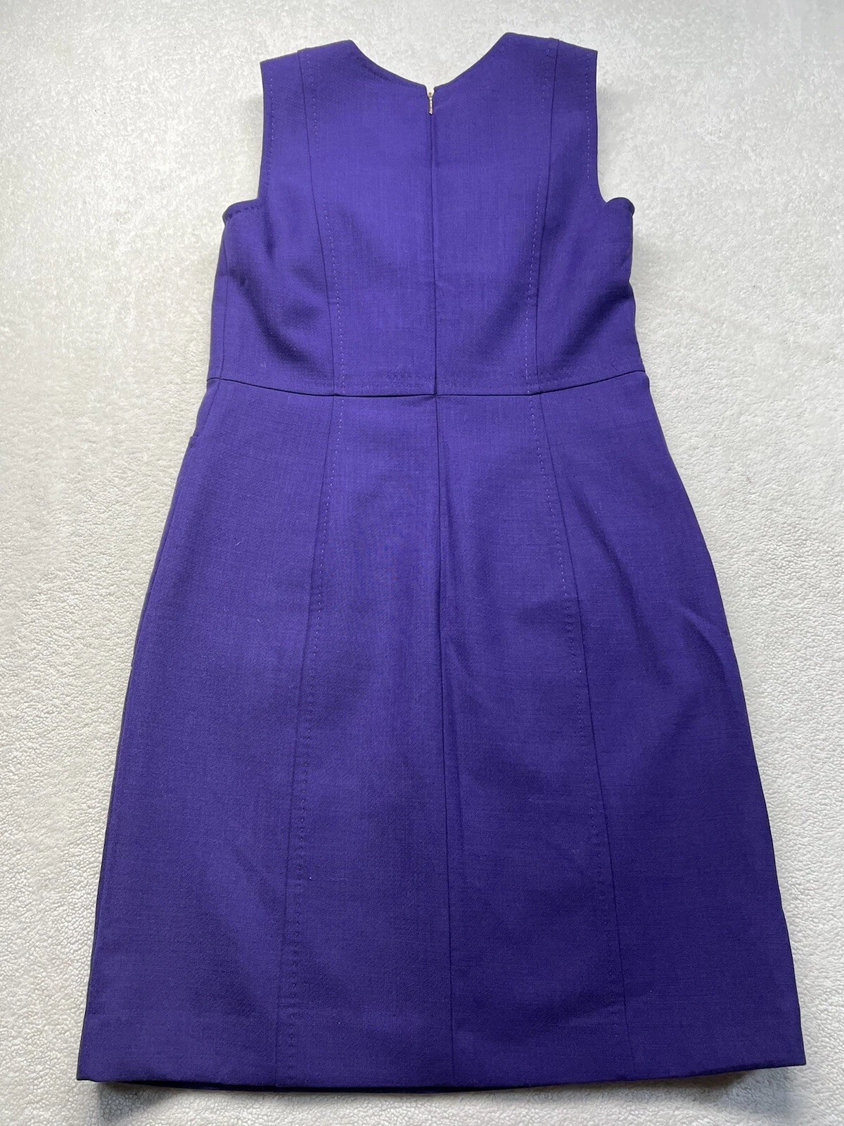 Abito in guaina TORY BURCH misto lana arancione con bottoni oro taglia 4 linee punto