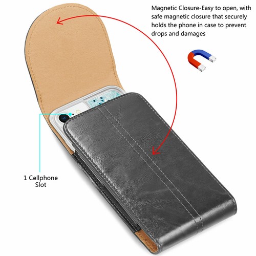 Vertical PU Leather Phone Case for Samsung Galaxy A32 A52 Plus iphone 15 plus - Picture 6 of 27